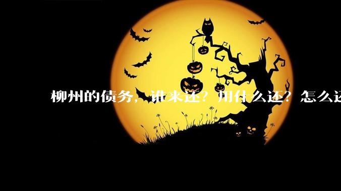 柳州的债务，谁来还？用什么还？怎么还？